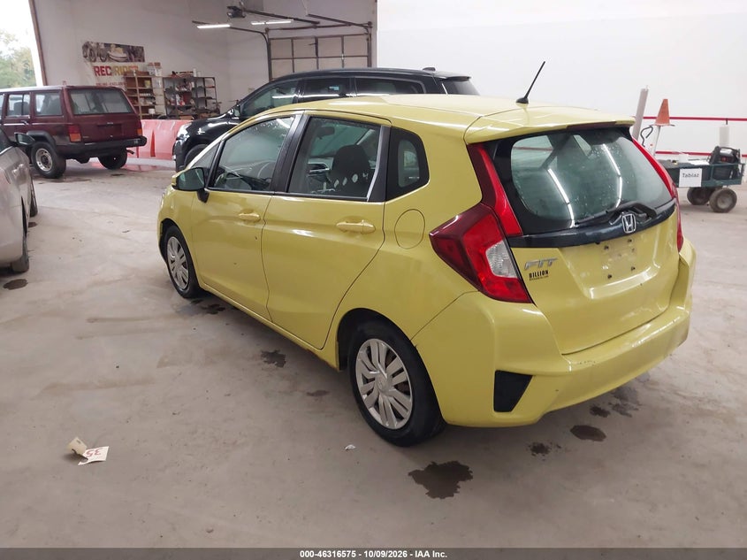 Vin: 3hggk5h55fm775391, lot: 46816797, honda fit lx 20153
