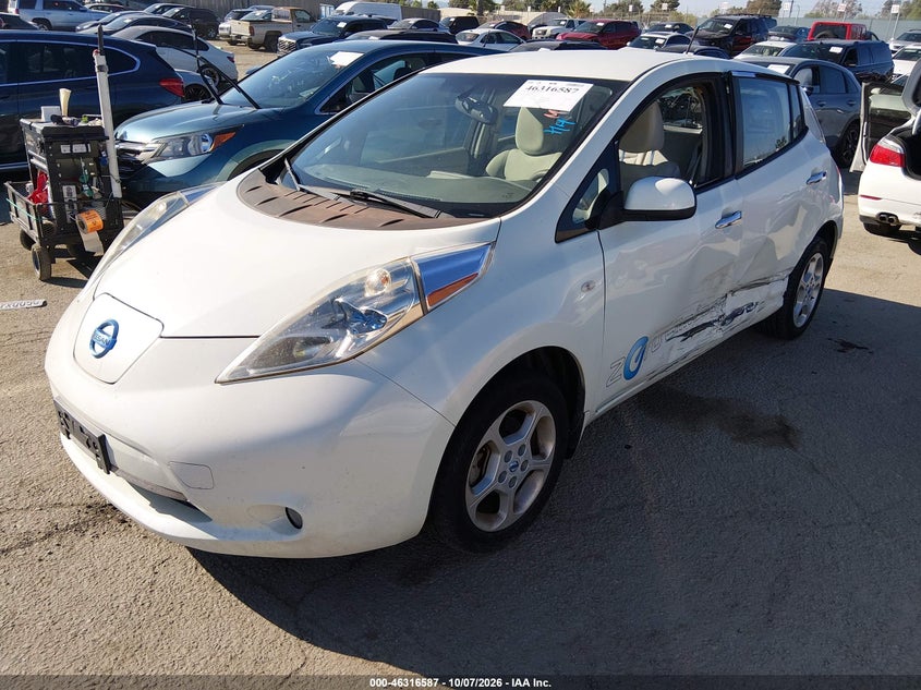 Vin: jn1az0cp0ct015560, lot: 46816809, nissan leaf sl 20122