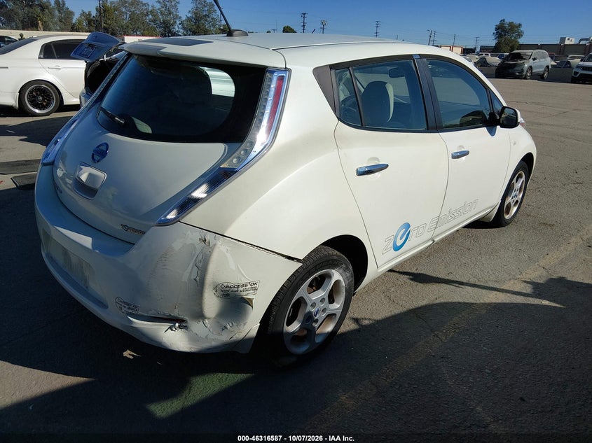 Vin: jn1az0cp0ct015560, lot: 46816809, nissan leaf sl 20124