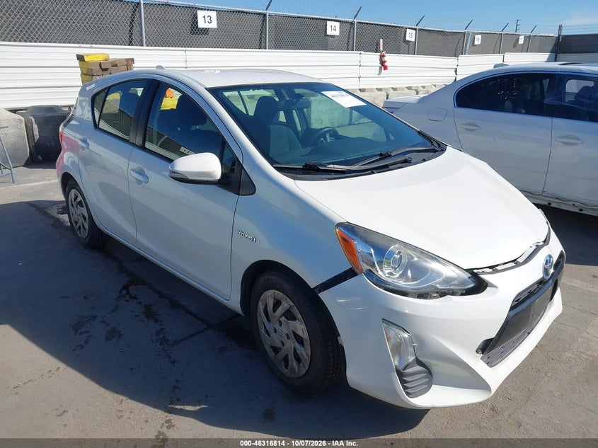 Vin: jtdkdtb36g1124039, lot: 46817036, toyota prius c two 20161