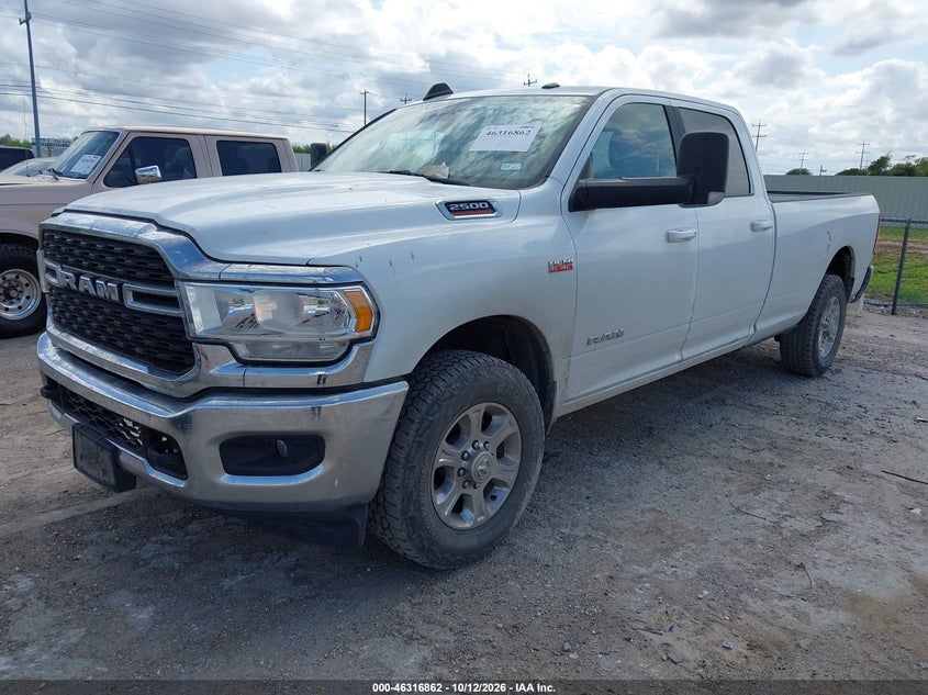 Vin: 3c6ur4jj0ng410068, lot: 46817084, ram 2500 lone star  4x2 8' box 20222