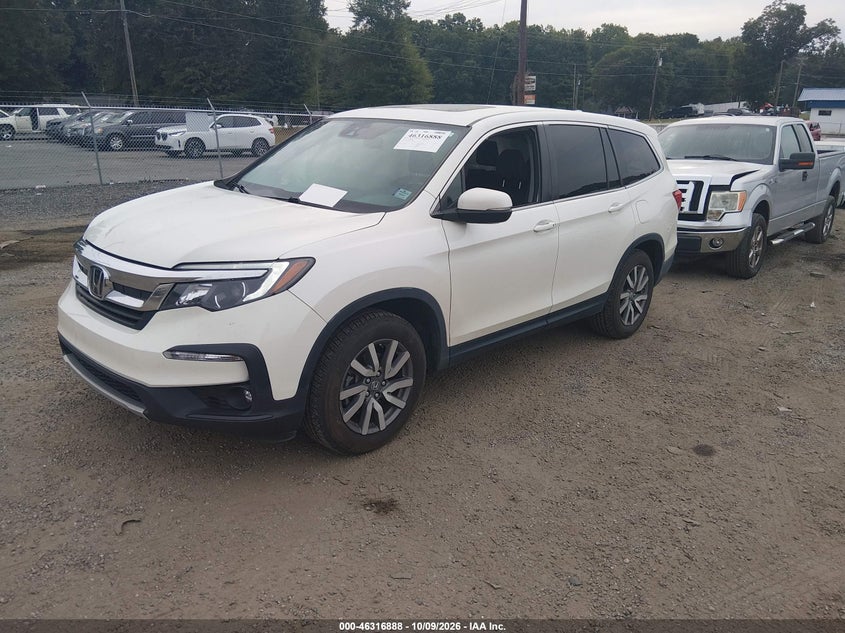 Vin: 5fnyf5h57kb022080, lot: 46817110, honda pilot ex-l 20192