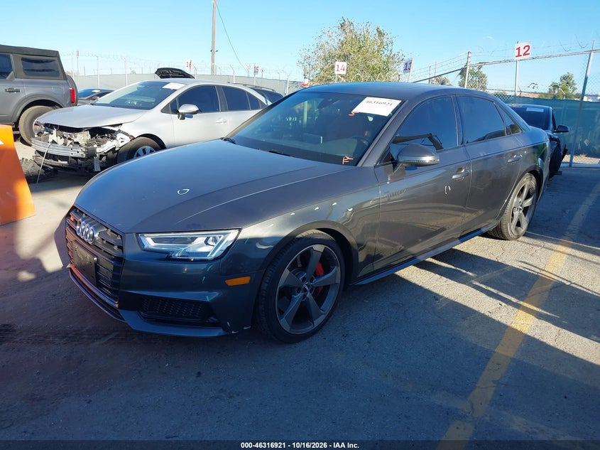 Vin: waub4af4xja226052, lot: 46817142, audi s4 3.0t premium plus 20182