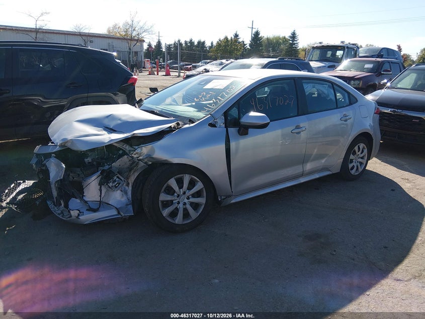 Vin: 5yfepmae4np307591, lot: 46817249, toyota corolla le 20222