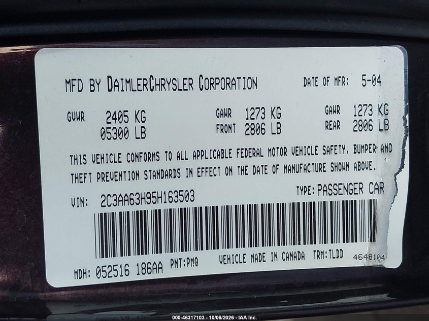 2005 CHRYSLER 300C · Фото 9
