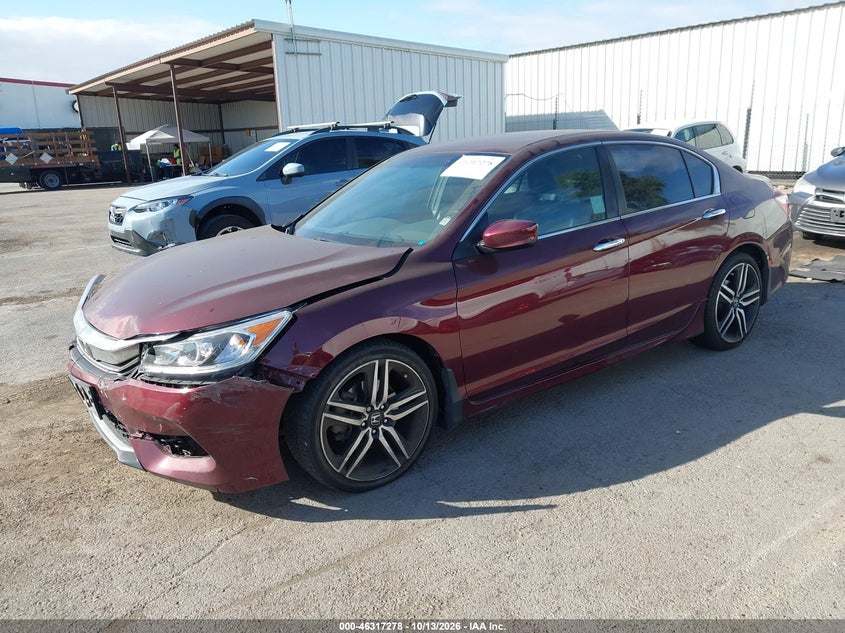 Vin: 1hgcr2f57ga043435, lot: 46817500, honda accord sport 20162
