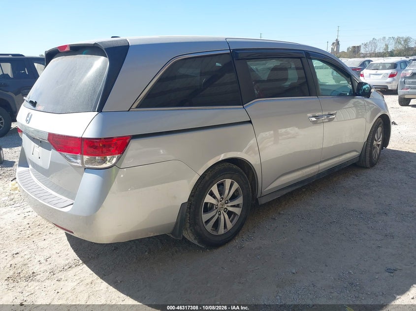 Vin: 5fnrl5h66fb062663, lot: 46817530, honda odyssey ex-l 20154