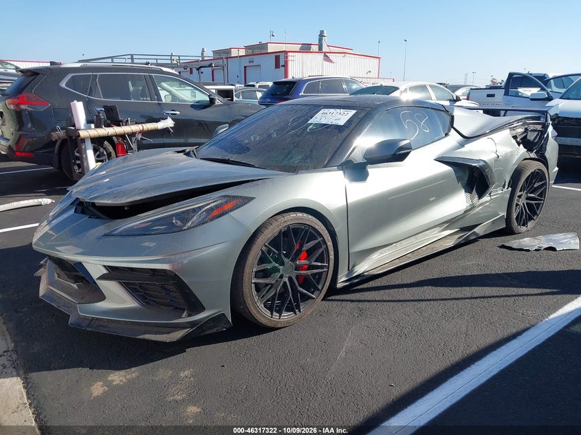 Vin: 1g1ya2d44n5123344, lot: 46817544, chevrolet corvette stingray rwd  1lt 20222