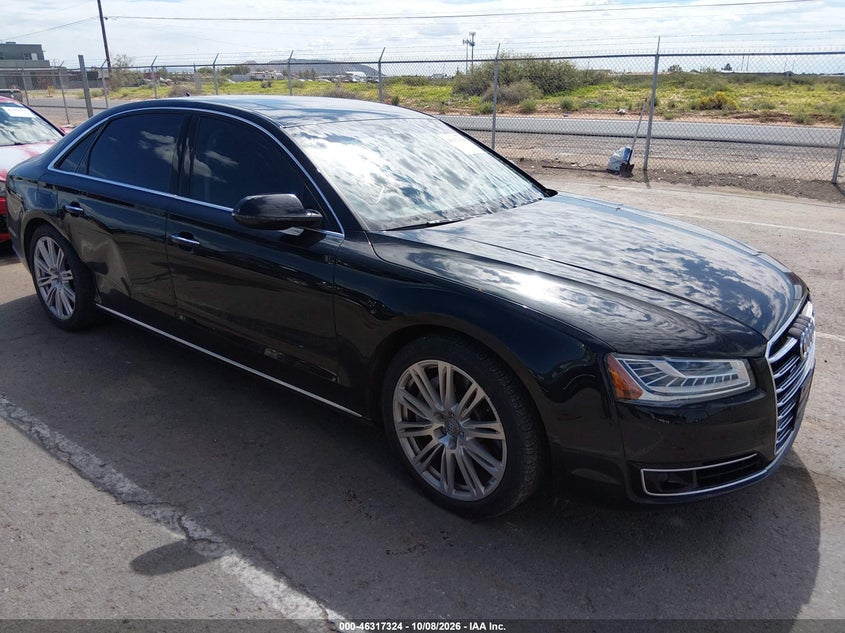 Vin: wau32afd9fn002541, lot: 46817546, audi a8 l 4.0t 20151