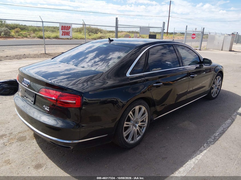 Vin: wau32afd9fn002541, lot: 46817546, audi a8 l 4.0t 20154
