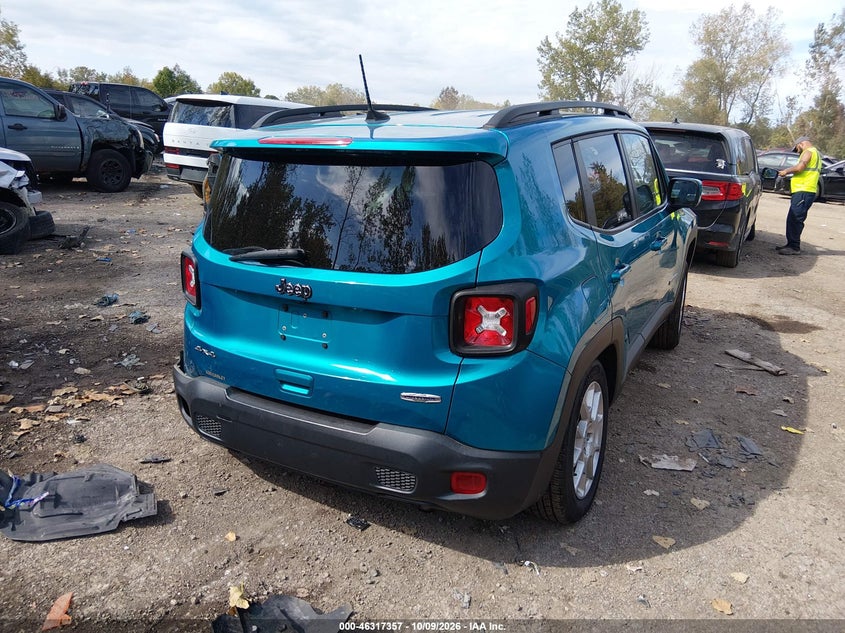 Vin: zacnjbbb2lpl08120, lot: 46817579, jeep renegade latitude 4x4 20204