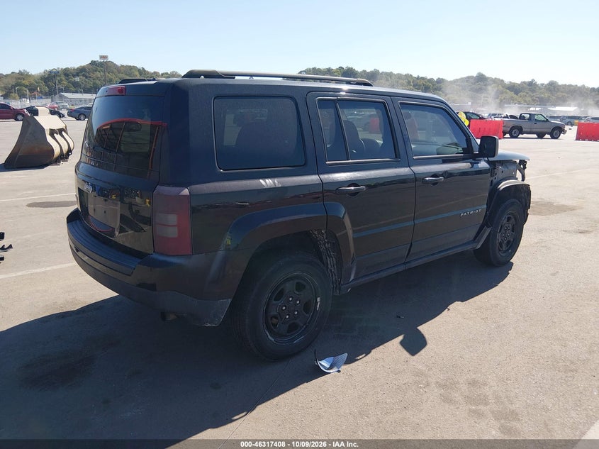 Vin: 1c4njrbb4gd638650, lot: 46817630, jeep patriot sport 20164