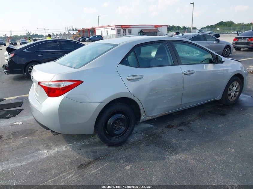 Vin: 2t1burhe2ec188356, lot: 46817660, toyota corolla l 20144
