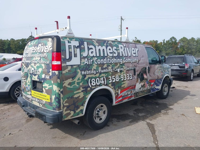 Vin: 1gcwgafp3l1177012, lot: 46817731, chevrolet express cargo rwd 2500 regular wheelbase wt 20204