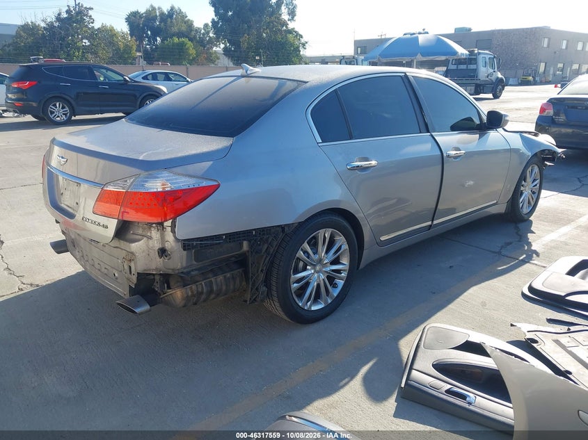 Vin: kmhgc4df9bu129762, lot: 46817781, hyundai genesis 4.6 20114
