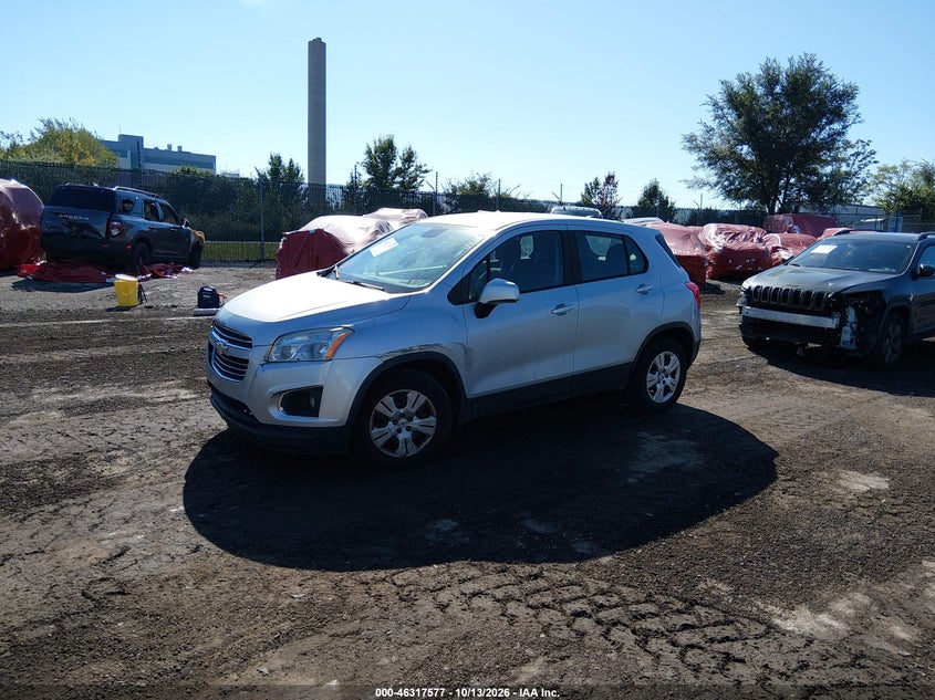 Vin: 3gncjksb2gl275829, lot: 46817799, chevrolet trax 1ls 20162