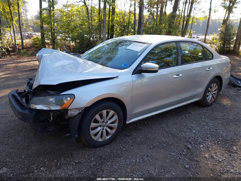 Vin: 1vwap7a36dc034219, lot: 46817928, volkswagen passat 2.5l s 20132