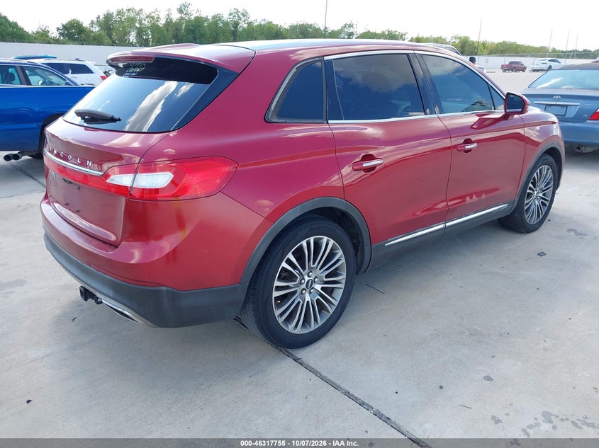 Vin: 2lmtj6lr8gbl28038, lot: 46817977, lincoln mkx reserve 20164
