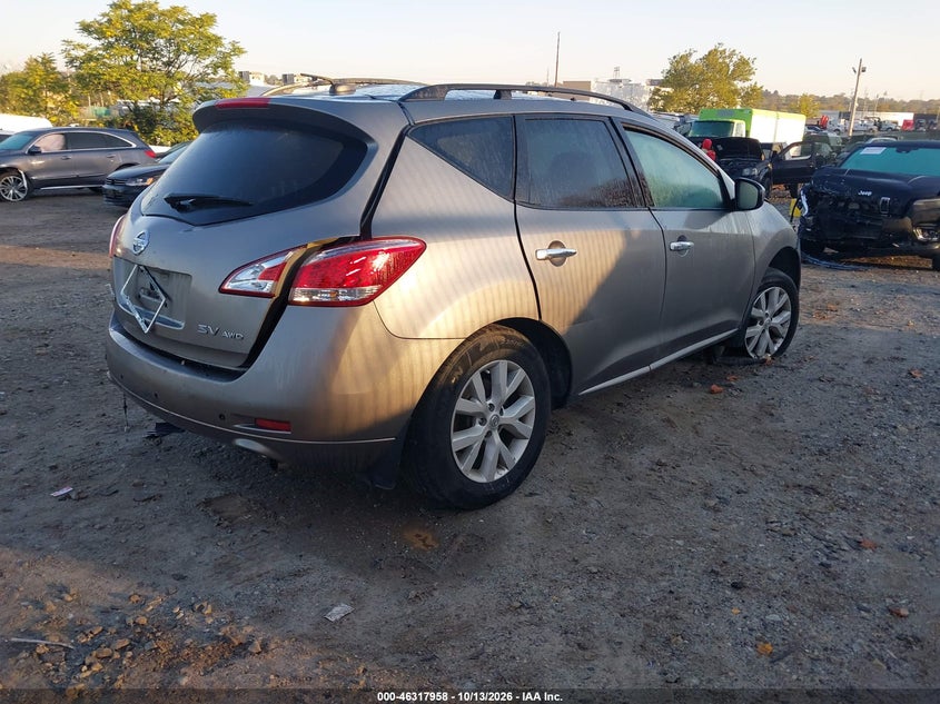 Vin: jn8az1mw9bw162695, lot: 46818180, nissan murano sv 20114