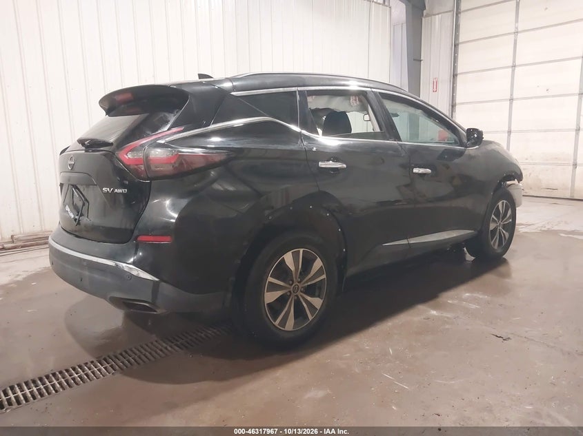 Vin: 5n1az2bs0pc122382, lot: 46818189, nissan murano sv intelligent awd 20234