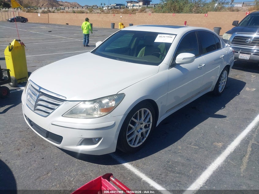 Vin: kmhgc4dfxbu130581, lot: 46818218, hyundai genesis 4.6 20112