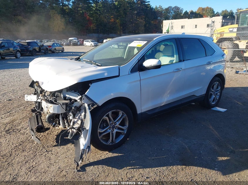 2015 Ford Edge Titanium, Удар спереду, IAAI, VIN 2FMTK4K9XFBB40604 — фото 2
