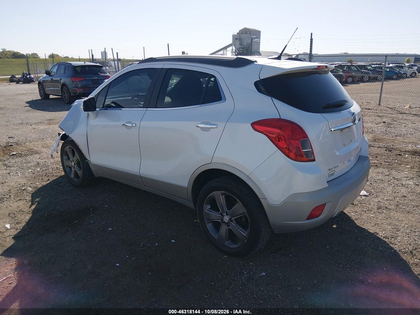 Vin: kl4cjfsb0eb784391, lot: 46818366, buick encore convenience 20143