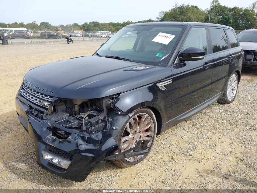 Vin: salwr2ef9ga100023, lot: 46818384, land rover range rover sport 5.0l v8 supercharged/5.0l v8 supercharged dynamic 20162