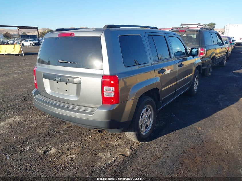 Vin: 1c4njpbaxed571593, lot: 46818561, jeep patriot sport 20144