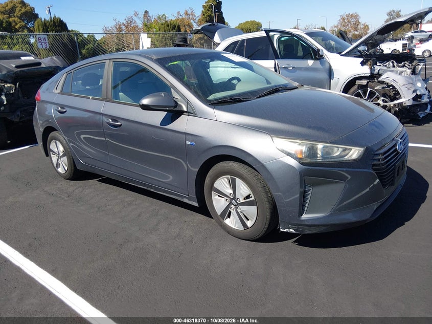 Vin: kmhc65lc1hu057578, lot: 46818592, hyundai ioniq hybrid blue 20171