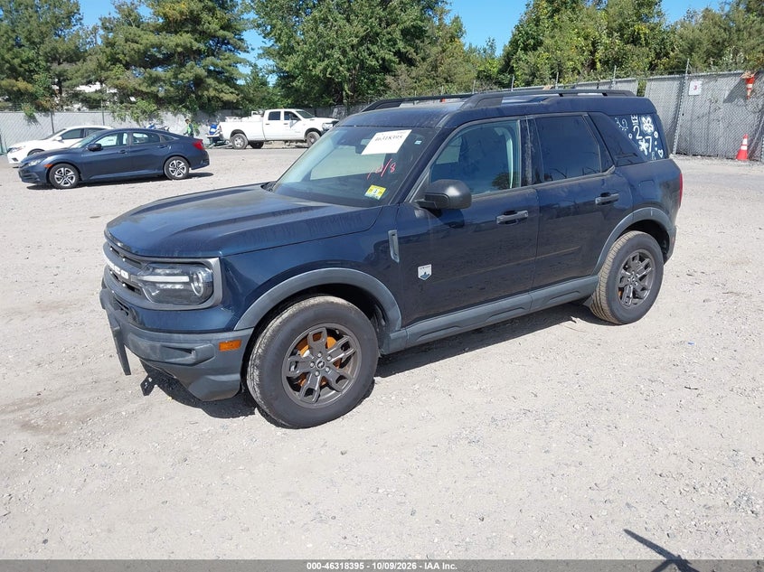 Vin: 3fmcr9b6xmra19715, lot: 46818617, ford bronco sport big bend 20212