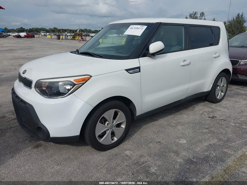 Vin: kndjn2a27g7315381, lot: 46818694, kia soul 20162
