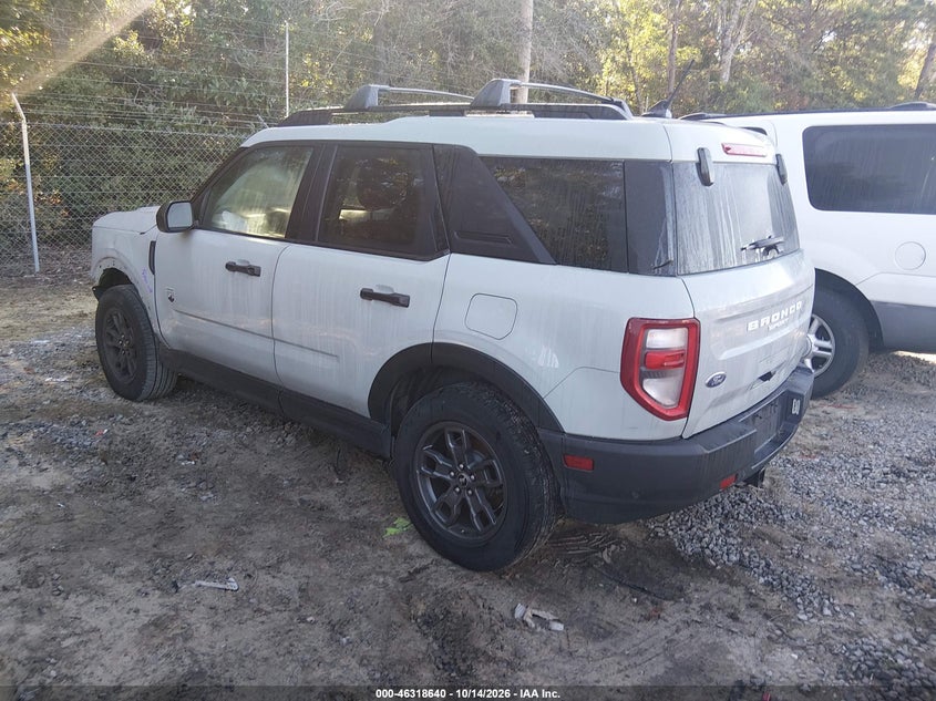 Vin: 3fmcr9b63mrb20837, lot: 46818862, ford bronco sport big bend 20213