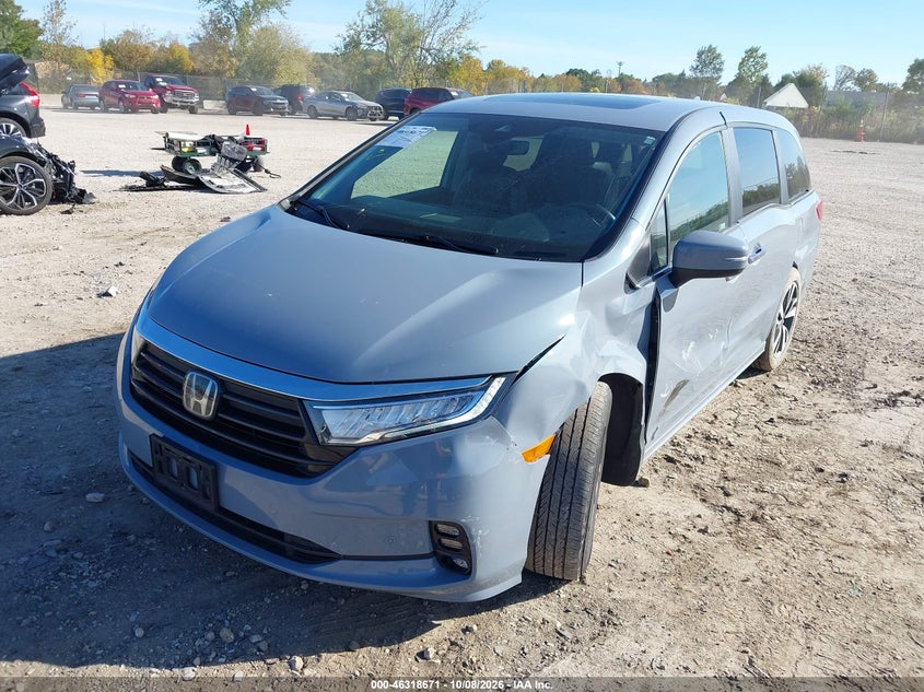 Vin: 5fnrl6h81rb001555, lot: 46818893, honda odyssey touring 20242