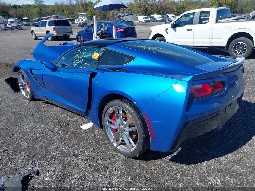 Vin: 1g1ym2d76e5102433, lot: 46818901, chevrolet corvette stingray z51 20143
