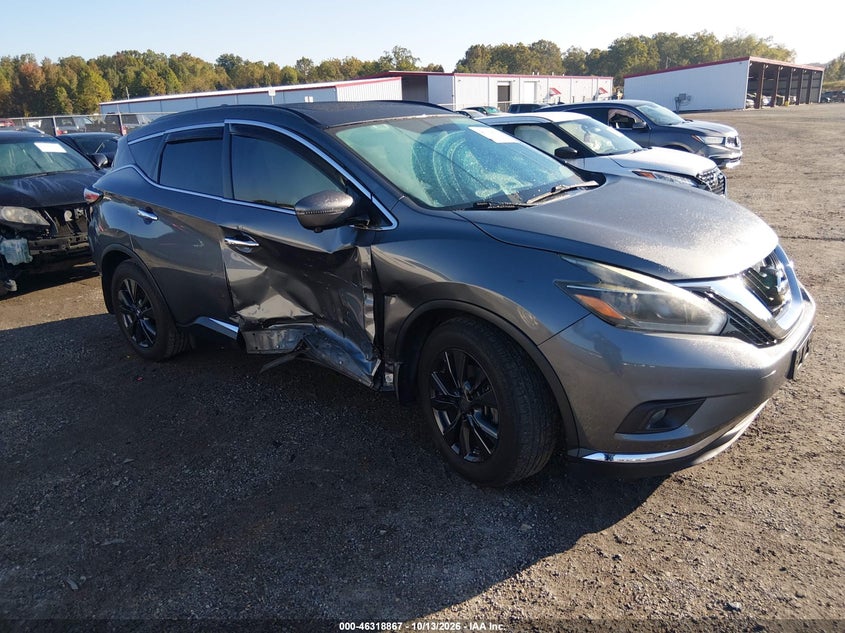 Vin: 5n1az2mh8jn185632, lot: 46819089, nissan murano sv 2018 img_1