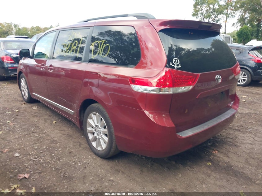 Vin: 5tdjk3dc2bs013837, lot: 46819142, toyota sienna le 20113