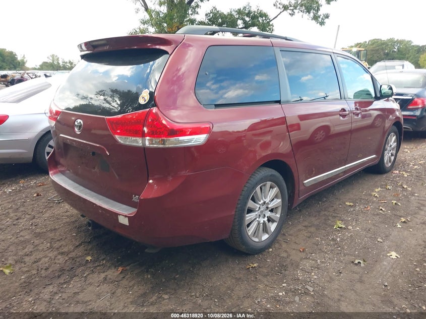 Vin: 5tdjk3dc2bs013837, lot: 46819142, toyota sienna le 20114