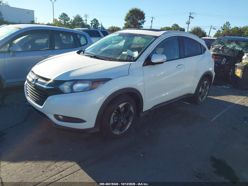Vin: 3czru5h7xjm711773, lot: 46819570, honda hr-v ex-l 20182