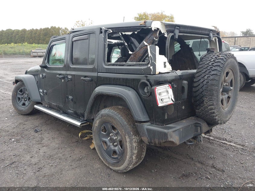Vin: 1c4hjxdg3jw305183, lot: 46819592, jeep wrangler unlimited sport 4x4 20183