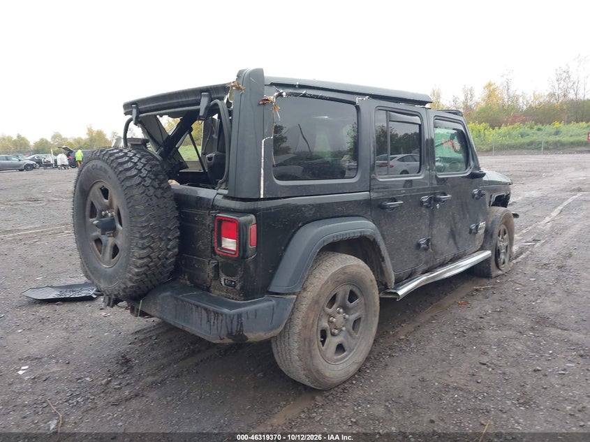 Vin: 1c4hjxdg3jw305183, lot: 46819592, jeep wrangler unlimited sport 4x4 20184
