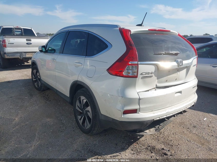 Vin: 5j6rm4h9xfl089437, lot: 46819606, honda cr-v touring 20153