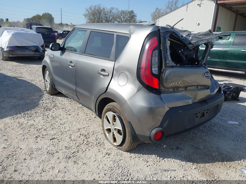 Vin: kndjn2a23f7211601, lot: 46819831, kia soul 20153