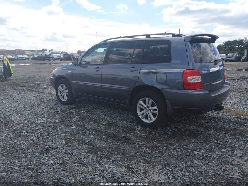 TOYOTA HIGHLANDER HYBRID 2006 VIN JTEEW21A160025873