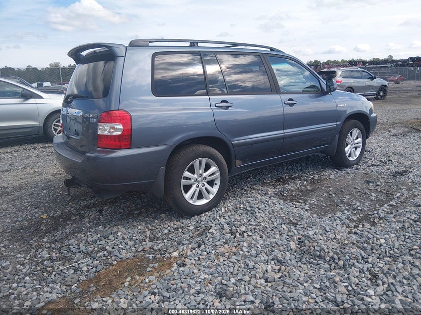 TOYOTA HIGHLANDER HYBRID 2006 VIN JTEEW21A160025873
