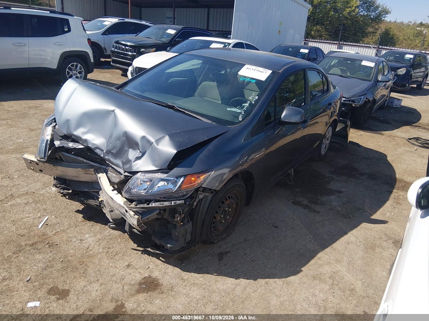 Vin: 19xfb2f58ce088732, lot: 46819889, honda civic lx 20122