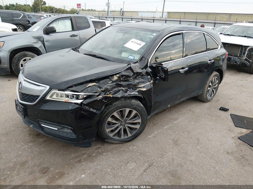Vin: 5fryd3h49fb010180, lot: 46819909, acura mdx technology package 20152