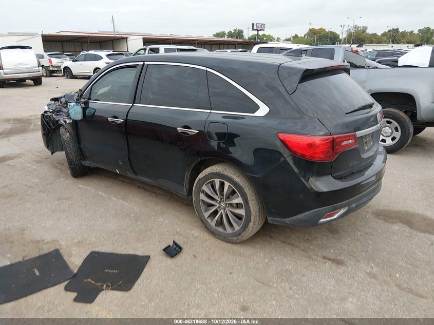 Vin: 5fryd3h49fb010180, lot: 46819909, acura mdx technology package 20153