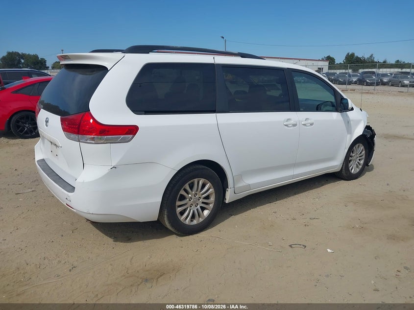 Vin: 5tdyk3dcxbs099137, lot: 46820008, toyota sienna xle v6 20114