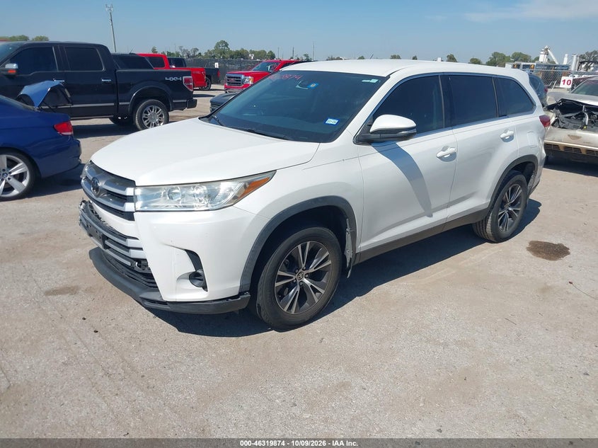 Vin: 5tdzarfh6ks061021, lot: 46820096, toyota highlander le 20192